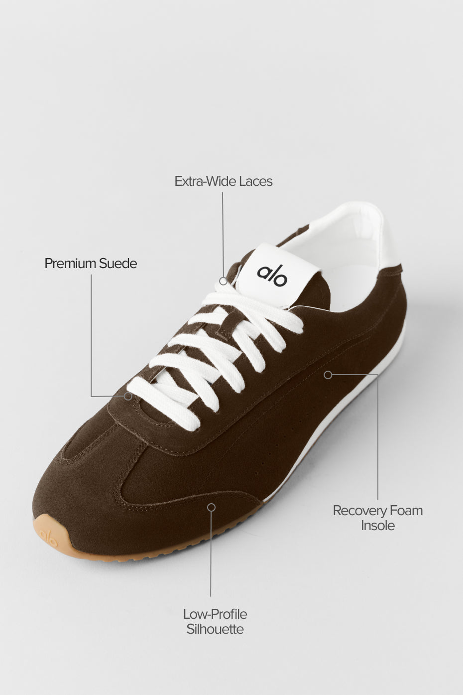 ALO Sunset Sneaker (Unisex) - Espresso